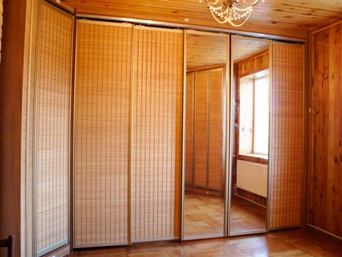 Двери для шкафа из плетеного ротанга